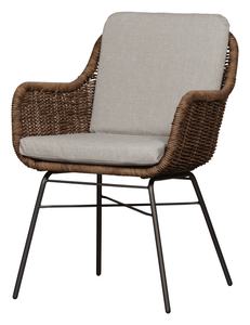 Exotan Tuinstoel Rio Wicker - Walnoot