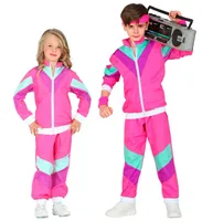 Roze 80&apos;s Party Trainingspak Kind