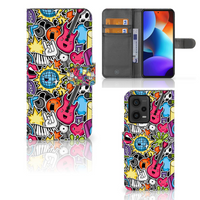 Xiaomi Redmi Note 12 Pro Plus Wallet Case met Pasjes Punk Rock