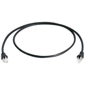 Telegärtner L00003A0060 RJ45 Netwerkkabel, patchkabel CAT 6A S/FTP 5.00 m Zwart Vlambestendig, Snagless, Pair afscherming, Afgeschermd (dubbel), Halogeenvrij,