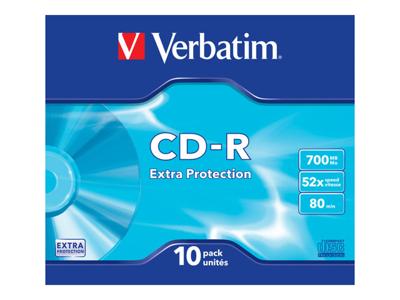 VERBATIM CD-R Extra Protection Slimcase 10 stuks VERBATIM CD-R Extra Protection Slimcase 10 stuks