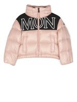 Moncler Enfant doudoune à logo imprimé - Rose