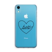 Best heart black: iPhone XR Transparant Hoesje