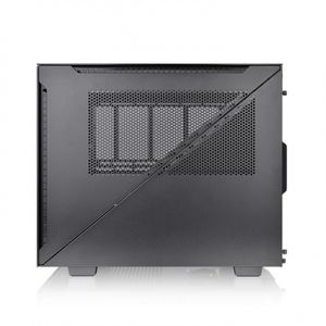 Thermaltake Divider 200 TG Black Micro-tower PC-behuizing Zwart 2 voorgeïnstalleerde ventilators, Zijvenster, Stoffilter