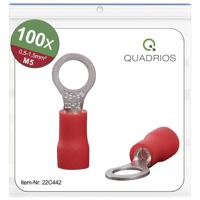 Quadrios 22C442 Ringkabelschoen Dwarsdoorsnede (max.): 1.5 mm² Gat diameter: 5.3 mm Deels geïsoleerd Rood 1 set(s) - thumbnail