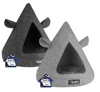Glooke Geselecteerde laat slapen huisdier grot Teepee kussen bed piramide grijs, veelkleurig, een maat