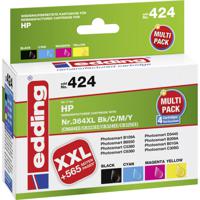 Edding Inktcartridge vervangt HP 364XL, N9J74AE, CN684AE, CB323EE, CB324EE, CB325EE Compatibel Combipack Zwart, Cyaan, Magenta, Geel EDD-424 EDD-424 - thumbnail