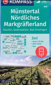 Wandelkaart 890 Münstertal - Nördliches Markgräflerland | Kompass