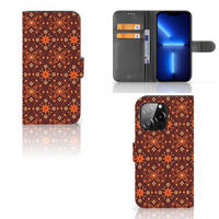 iPhone 13 Pro Telefoon Hoesje Batik Brown