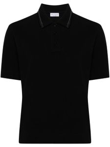 Brunello Cucinelli polo à détails de perles - Noir