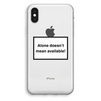 Alone: iPhone XS Transparant Hoesje - thumbnail