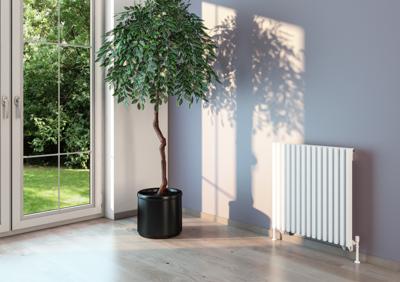 Eastbrook Rowsham verticale radiator 60x58cm Mat wit 702 watt Eastbrook Rowsham verticale radiator 60x58cm Mat wit 702 watt