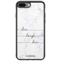 iPhone 8 Plus/7 Plus glazen hardcase - Live laugh love