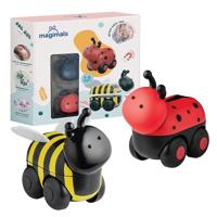 Magimals Wheelies Insects Box - Interactieve & magnetische dieren op wielen (6 stuks). Leuk en creatief speelgoed, perfect voor in bad of onderweg!