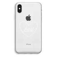 Best heart pastel: iPhone X Transparant Hoesje