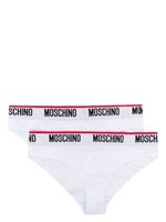 Moschino lot de deux bikini à bande logo - Blanc - thumbnail