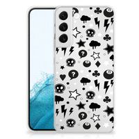 Silicone Back Case Samsung Galaxy S22 Plus Silver Punk