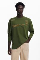 Langarmshirt met boodschap - GREEN - XL - thumbnail