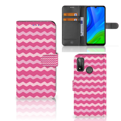 Huawei P Smart 2020 Telefoon Hoesje Waves Pink Huawei P Smart 2020 Telefoon Hoesje Waves Pink