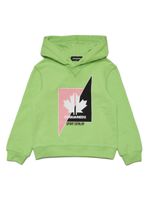 DSQUARED2 KIDS hoodie en coton à logo imprimé - Vert - thumbnail