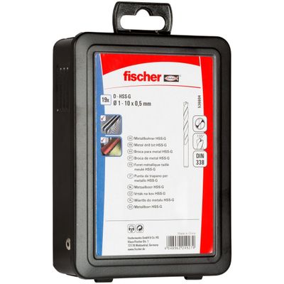Fischer 536604 HSS Metaal-spiraalboorset 19-delig DIN 338 1 set(s)