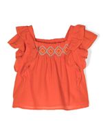 Ralph Lauren Kids blouse volantée à broderies - Orange