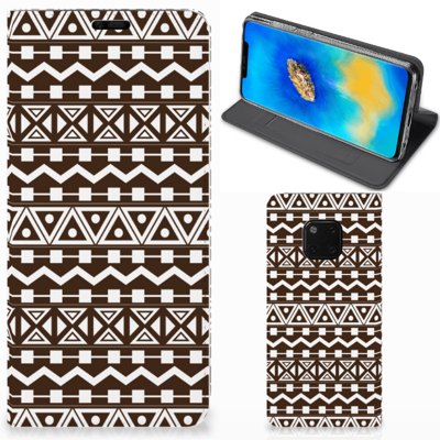 Huawei Mate 20 Pro Hoesje met Magneet Aztec Brown