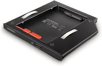 AXAGON RSS-CD09 2.5 Zoll SSD/HDD Adapter für optisches Laufwerk, 9,5 mm, LED