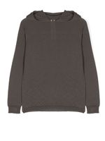 Rick Owens Kids hoodie en laine vierge à lien de resserrage - Gris