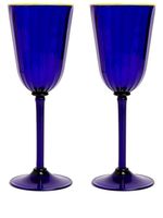 La DoubleJ lot de 2 verres à vin Rainbow Murano - Bleu