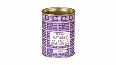Goloka Backflow Wierook Kegels Nature's Lavender (12 blikken) Goloka Backflow Wierook Kegels Nature's Lavender (12 blikken)