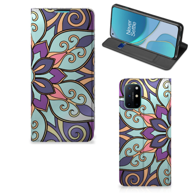 OnePlus 8T Smart Cover Purple Flower