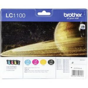 Brother LC-1100VALBP inktcartridge 4 stuk(s) Origineel Zwart, Cyaan, Magenta, Geel