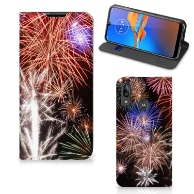Motorola Moto E6 Plus Hippe Standcase Vuurwerk Motorola Moto E6 Plus Hippe Standcase Vuurwerk