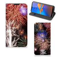 Motorola Moto E6 Plus Hippe Standcase Vuurwerk