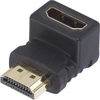 Speaka HDMI-adapter [1 x HDMI-stekker - 1 x HDMI-aansluiting] 90° naar boven gehoekte vergulde stekkercontacten Professional