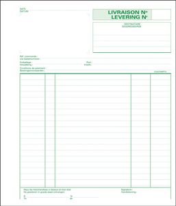 Exacompta leveringen, ft 21 x 18 cm, dupli (50 x 2 vel), tweetalig (NL/FR)