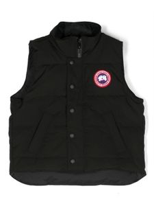 Canada Goose Kids gilet Vanier à patch logo - Noir