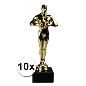 10 luxe gouden beeldjes 22 cm   -