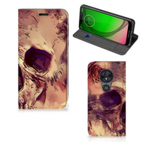 Mobiel BookCase Motorola Moto G7 Play Skullhead