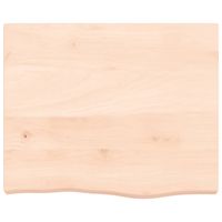 The Living Store Wandplank - Rustieke stijl - Eikenhout - 60 x 50 x 6 cm - Draagvermogen 24 kg