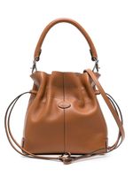 Tod's sac seau en cuir à logo - Marron