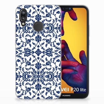 Huawei P20 Lite TPU Case Flower Blue