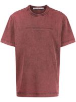 Alexander Wang t-shirt en coton à logo embossé - Rouge - thumbnail