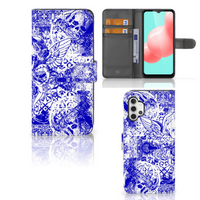 Telefoonhoesje met Naam Samsung Galaxy A32 5G Angel Skull Blauw