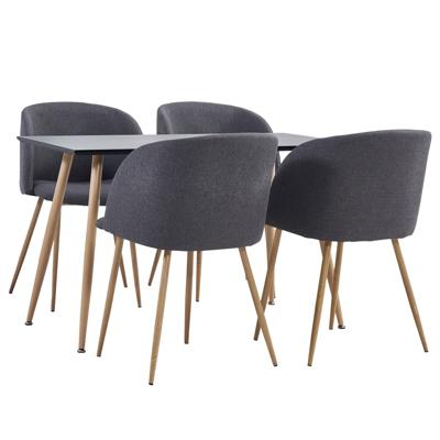 vidaXL 5-delige Eethoek stof taupe vidaXL 5-delige Eethoek stof taupe