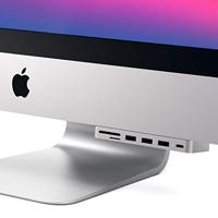 SATECHI USB-C Klem Hub Pro Met USB-C Datapoort, USB-A 3.0 Data, Micro/SD Kaartlezer - Voor 2020/2019 iMac & iMac Pro. Niet Geschikt Voor 2021 iMac M1 (Zilver)