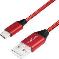 LogiLink CU0147 USB-kabel 0,3 m 2.0 USB A USB C Rood