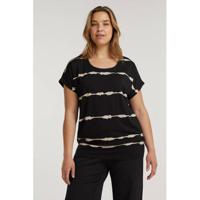 Yesta tuniek Jadey met all over print zwart/ecru