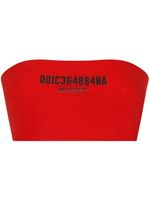 Dolce & Gabbana DGVIB3 haut bustier à logo imprimé - Rouge